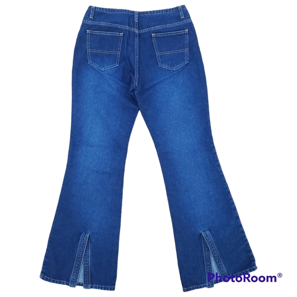 NWT Carolina Blue Womens Dark Wash Denim Flared High Rise Size 8 - Picture 2 of 8